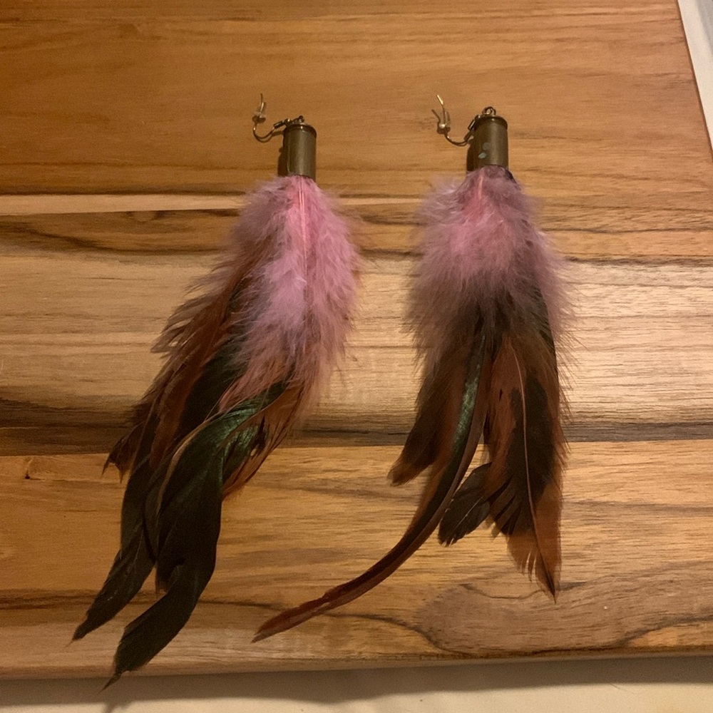Feather earrings